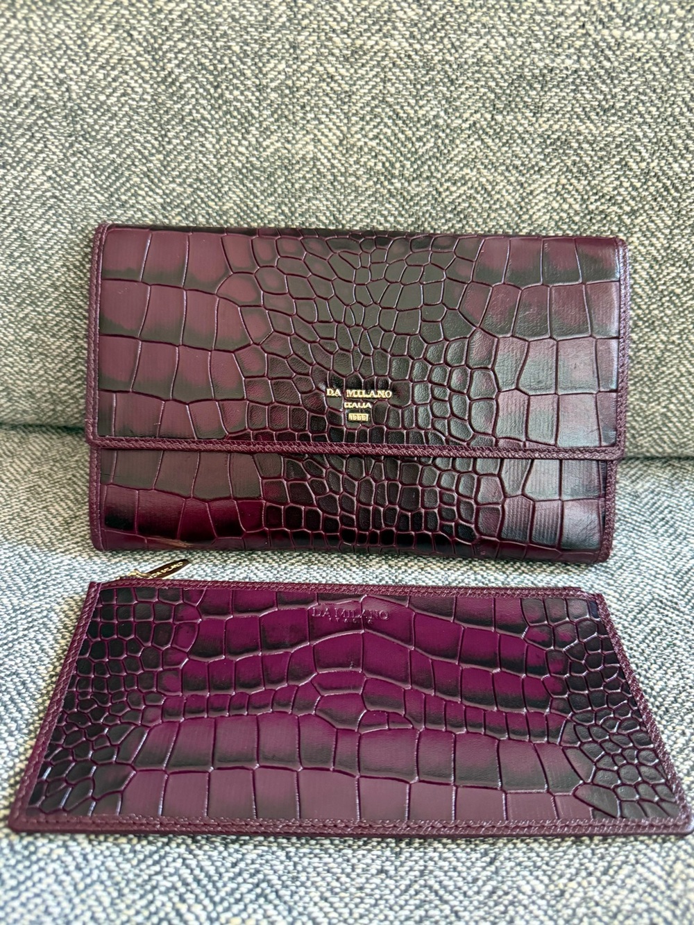 Da Milano Italy Real Leather Travel Wallet